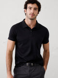 Banana Republic Men's Slim Luxe Touch Polo - Black - Medium