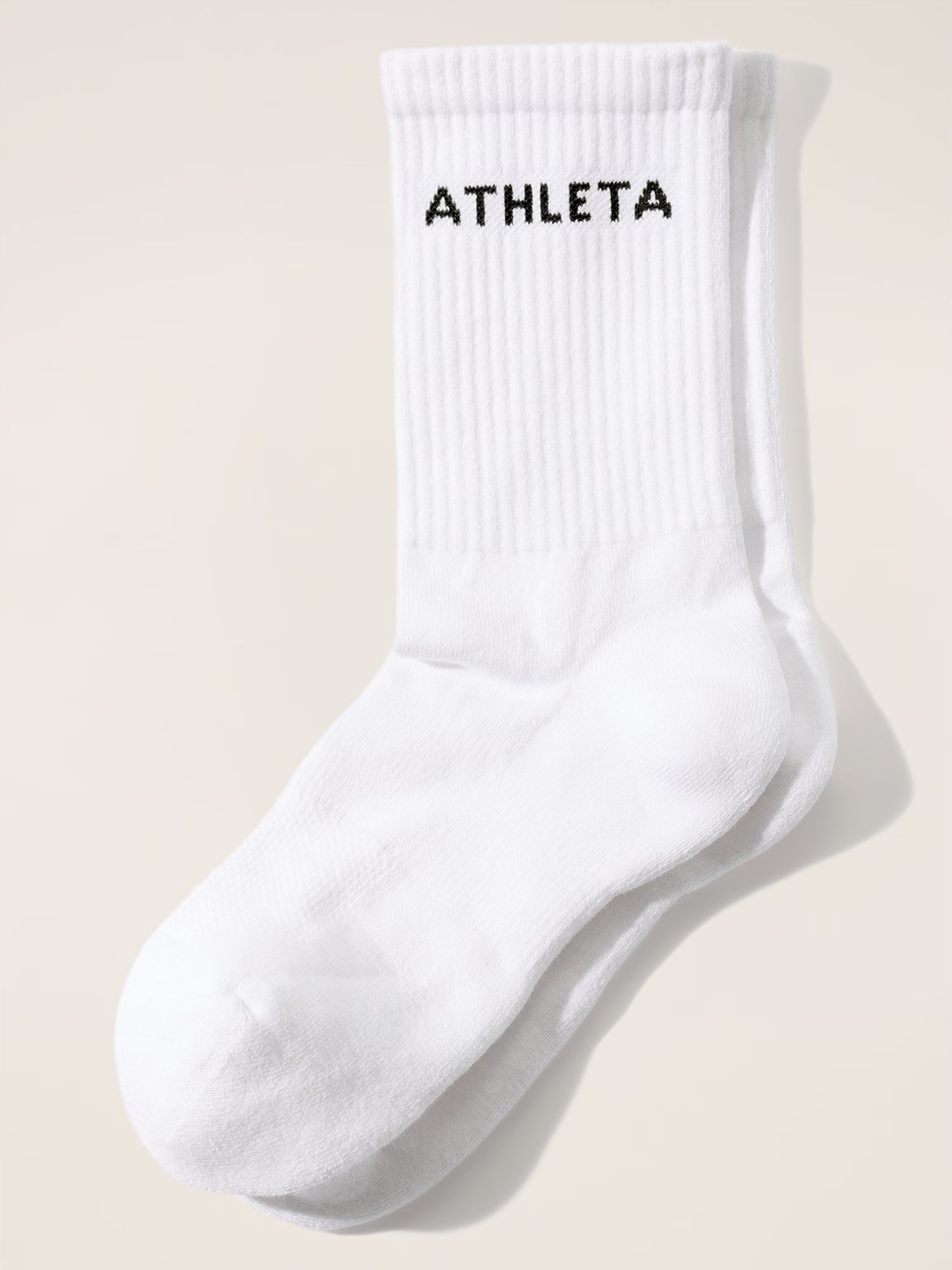 Athleta Everyday Crew Sock - Bright White - S/M