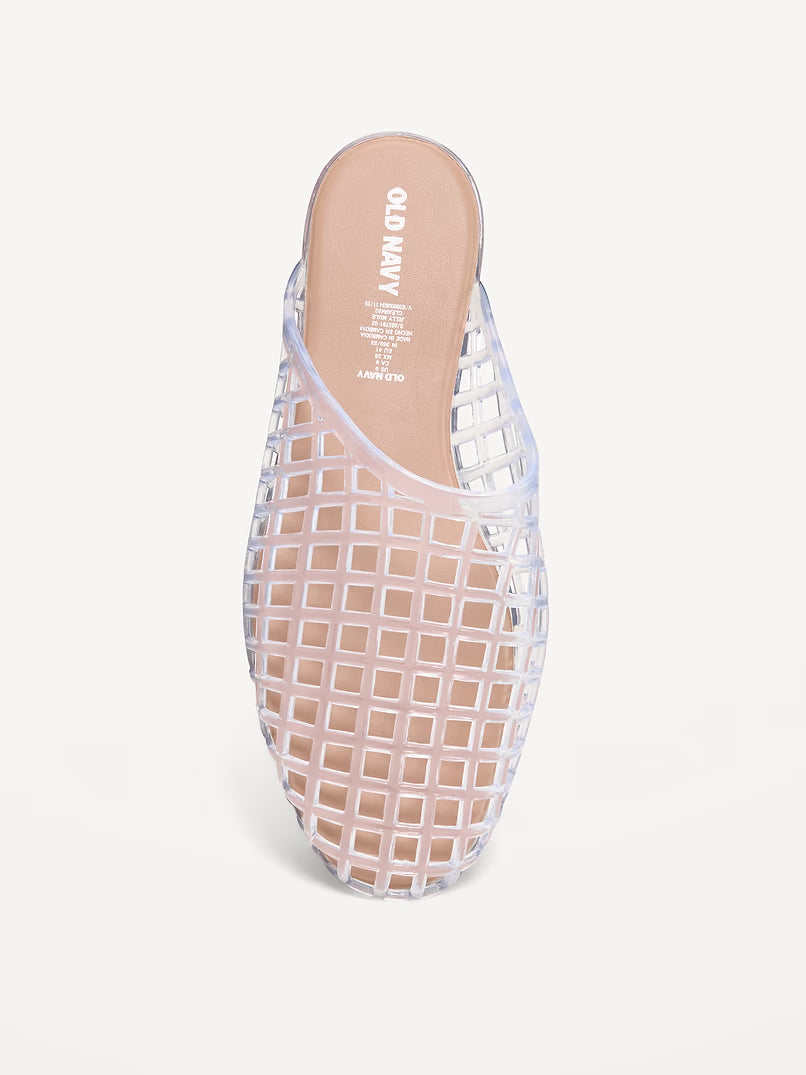 OLD NAVY Jelly Mules for Women - Clear - 9