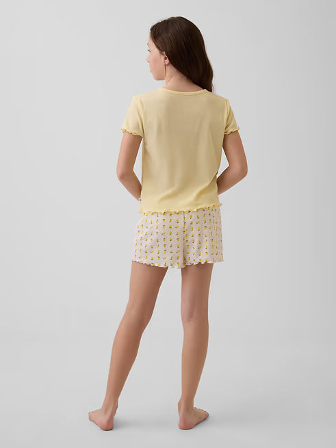 Gap Kids Recycled Rib PJ Short Set Size 10