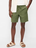 OLD NAVY-Linen-MEN Blend Jogger Shorts -- 7-inch inseam- LG-Matcha Green