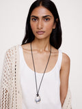 Banana Republic O-Ring Sculpted Necklace , Silver
