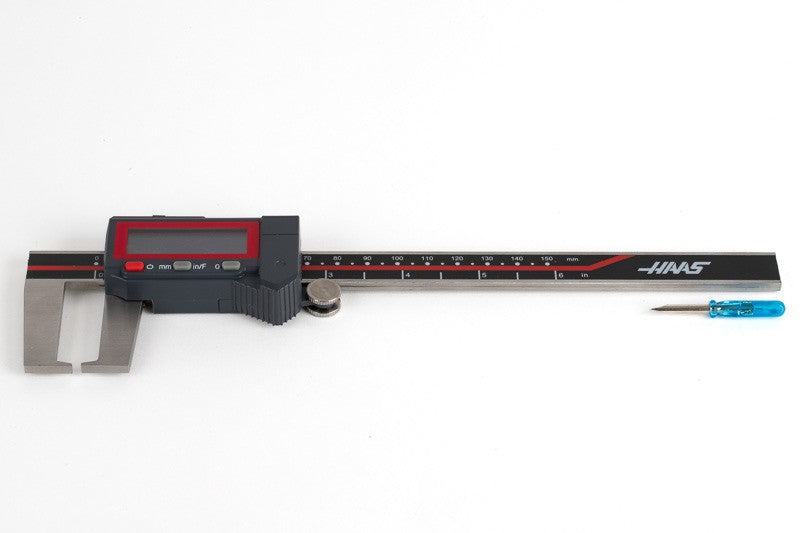 HAAS 6" (150mm) Digital Outside Groove Caliper, 0.0005" (0.01mm) Resolution