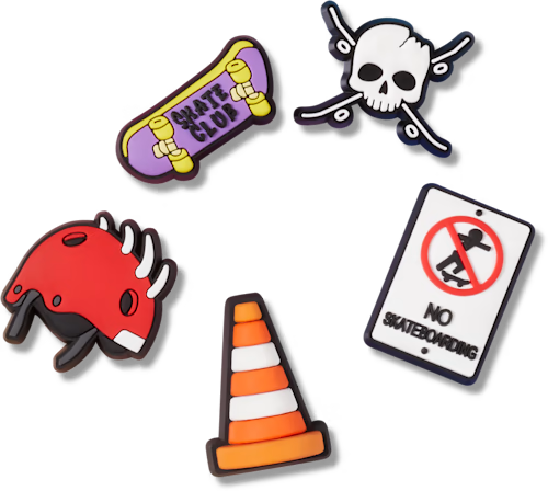 CROC Charms: Skateboard is Life 5 pack