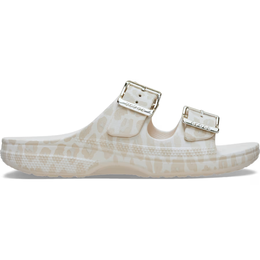 Crocs Women's Saturday Metallic Buckle Animal Sandal (Size : 8)