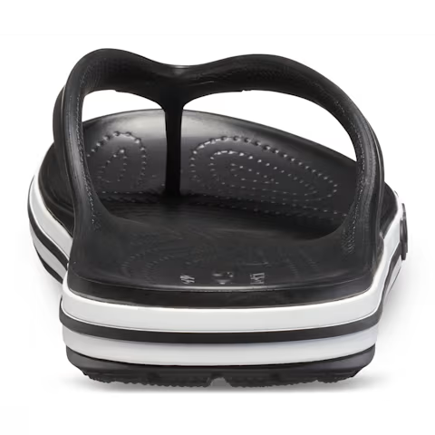 CROCS Unisex Bayaband Flip Flop - Black/White - W9/M7