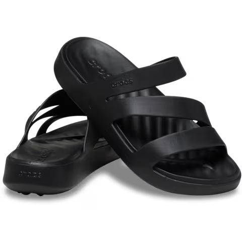 *CROCS - Getaway Strappy Sandal, Women's 7, Black