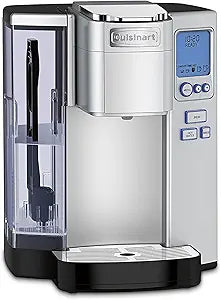 Cuisinart Coffee Maker, Single Serve 72-Ounce Reservoir Coffee Machine, Programmable Brewing & Hot Water Dispenser, Stainless Steel, SS-10P1, Silver