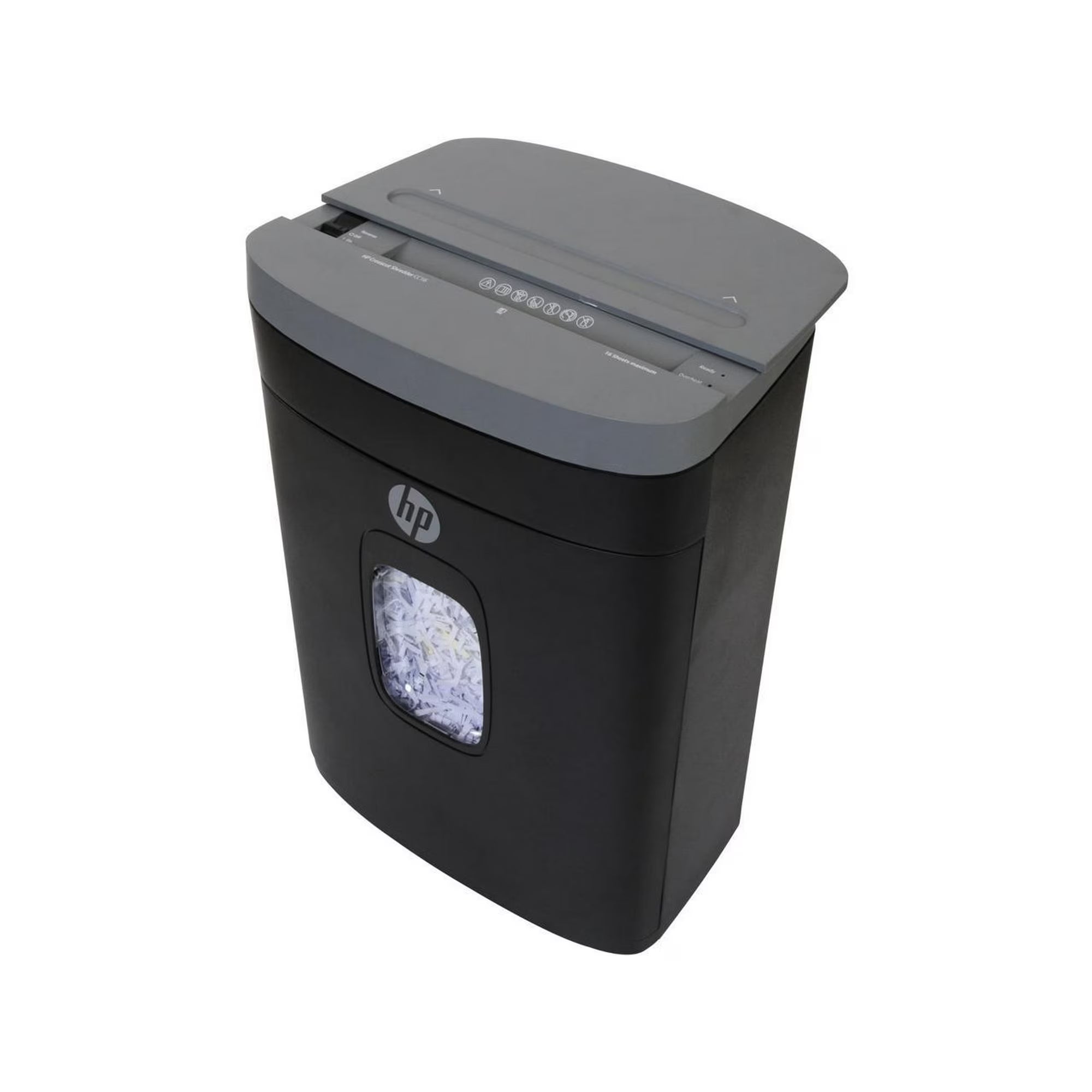 HP CC16 Slide Top Crosscut Shredder - Black