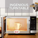 BLACK+DECKER | Model EM031MB11 | Digital Microwave Oven with Turntable | Push-Button Door | Child Safety Lock | 1000W | 1.1 cu.ft |Black & Stainless Steel | PICKUP ONLY!