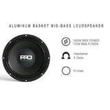 MOBIATOR MB-PRO108MB 10" Cast Basket Mid-Range Speakers (Pair)