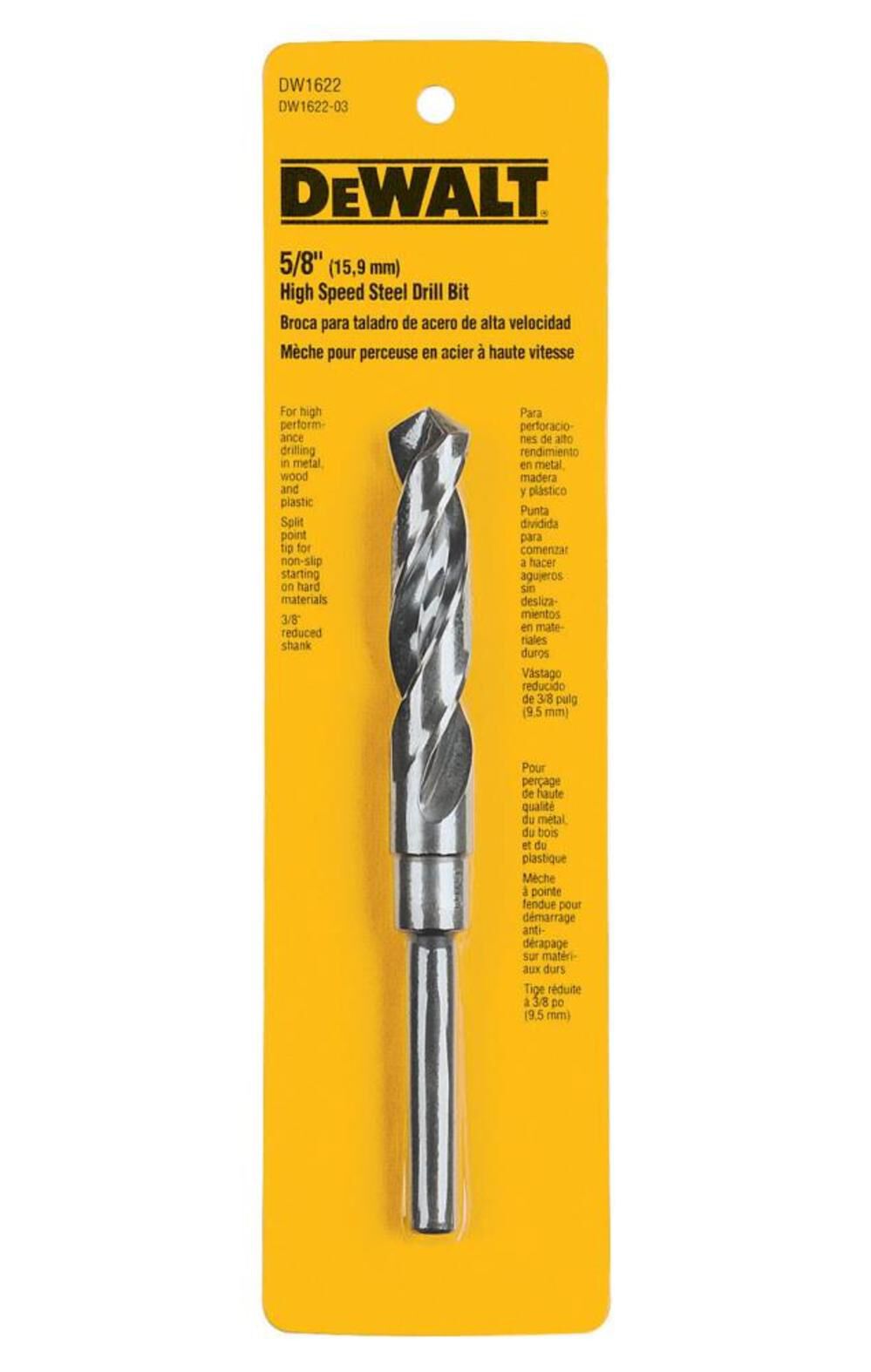 DEWALT 5/8 Drill Bit with 1/2-in Shank, DW1622