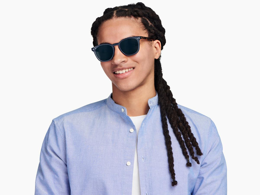 Warby Parker - Toddy (Azure Crystal with Oak Barrel) Sunglasses