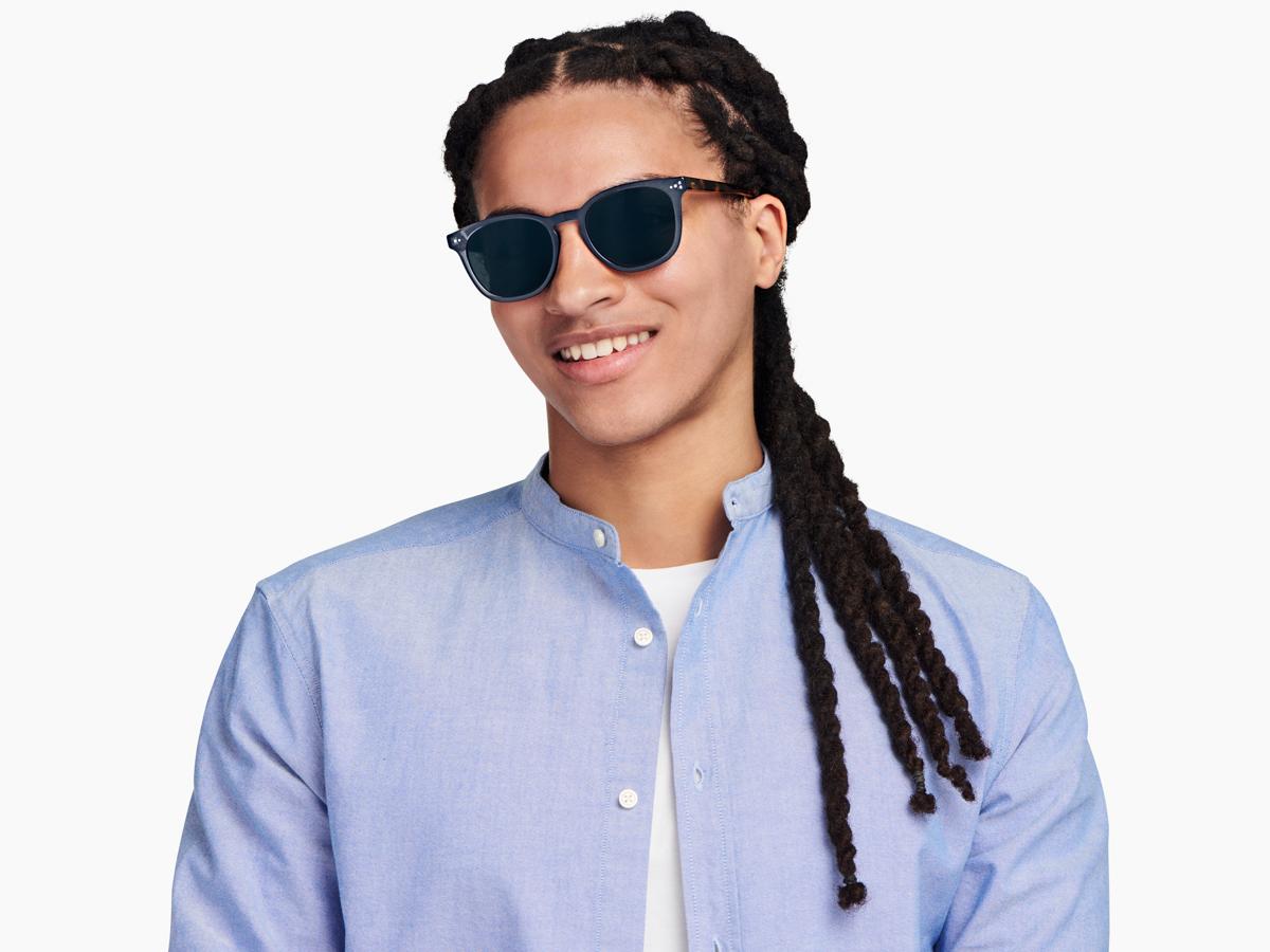 Warby Parker - Toddy (Azure Crystal with Oak Barrel) Sunglasses