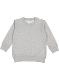 Rabbit Skins Toddler Fleece Crewneck Sweatshirt, Basil size 4T  Heather Gray