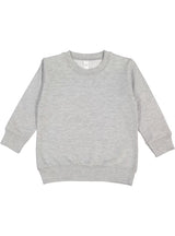 Rabbit Skins Toddler Fleece Crewneck Sweatshirt, Basil size 4T  Heather Gray