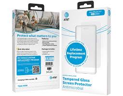 at&t tempered glass antimicrobial screen protector - iphone 15