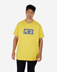 Polo Ralph Lauren Ss Polo Stacked Graphic Tee- Yellow/Blue- New with Tags