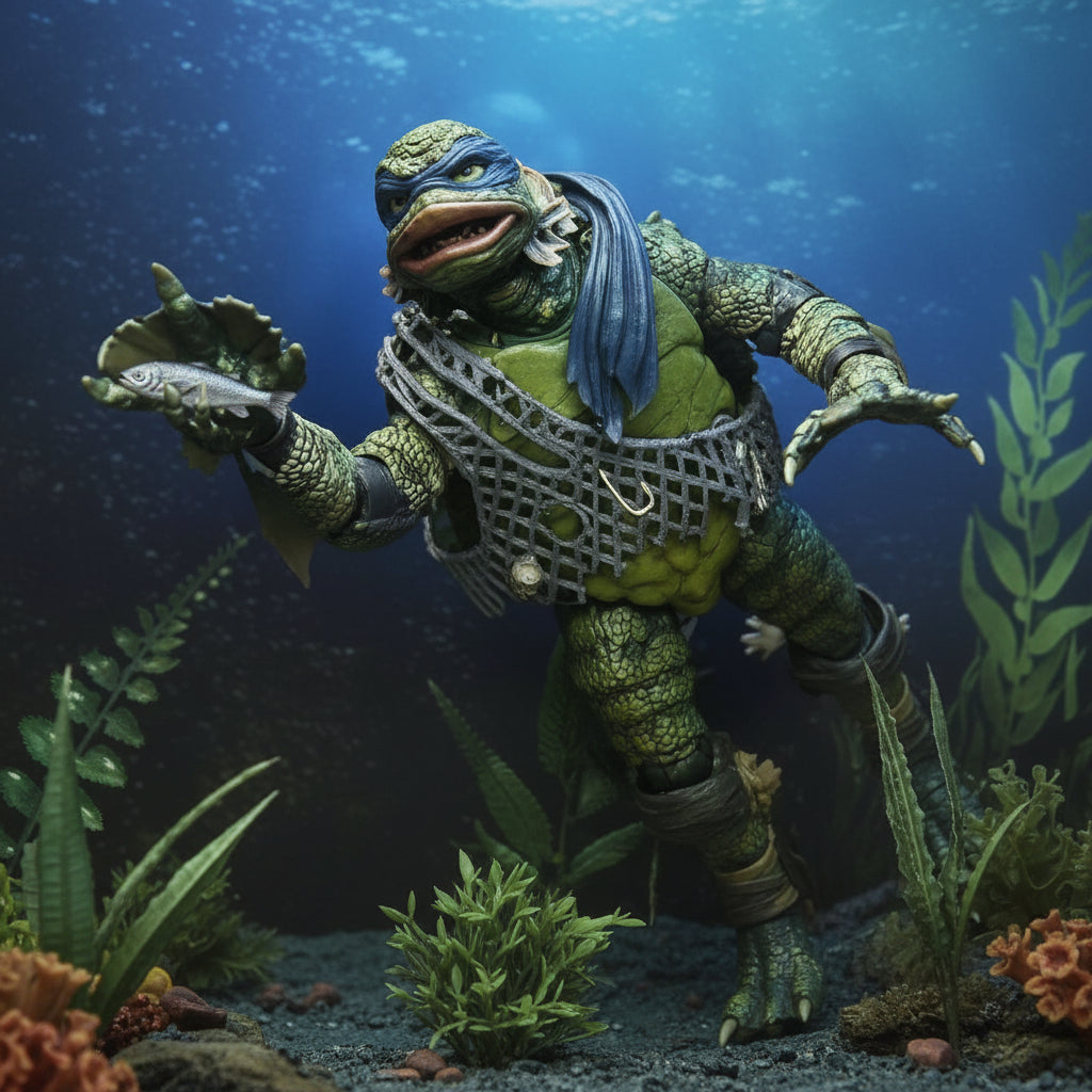 Universal Monsters/Teenage Mutant Ninja Turtles Leonardo as Creature from the Black Lagoon