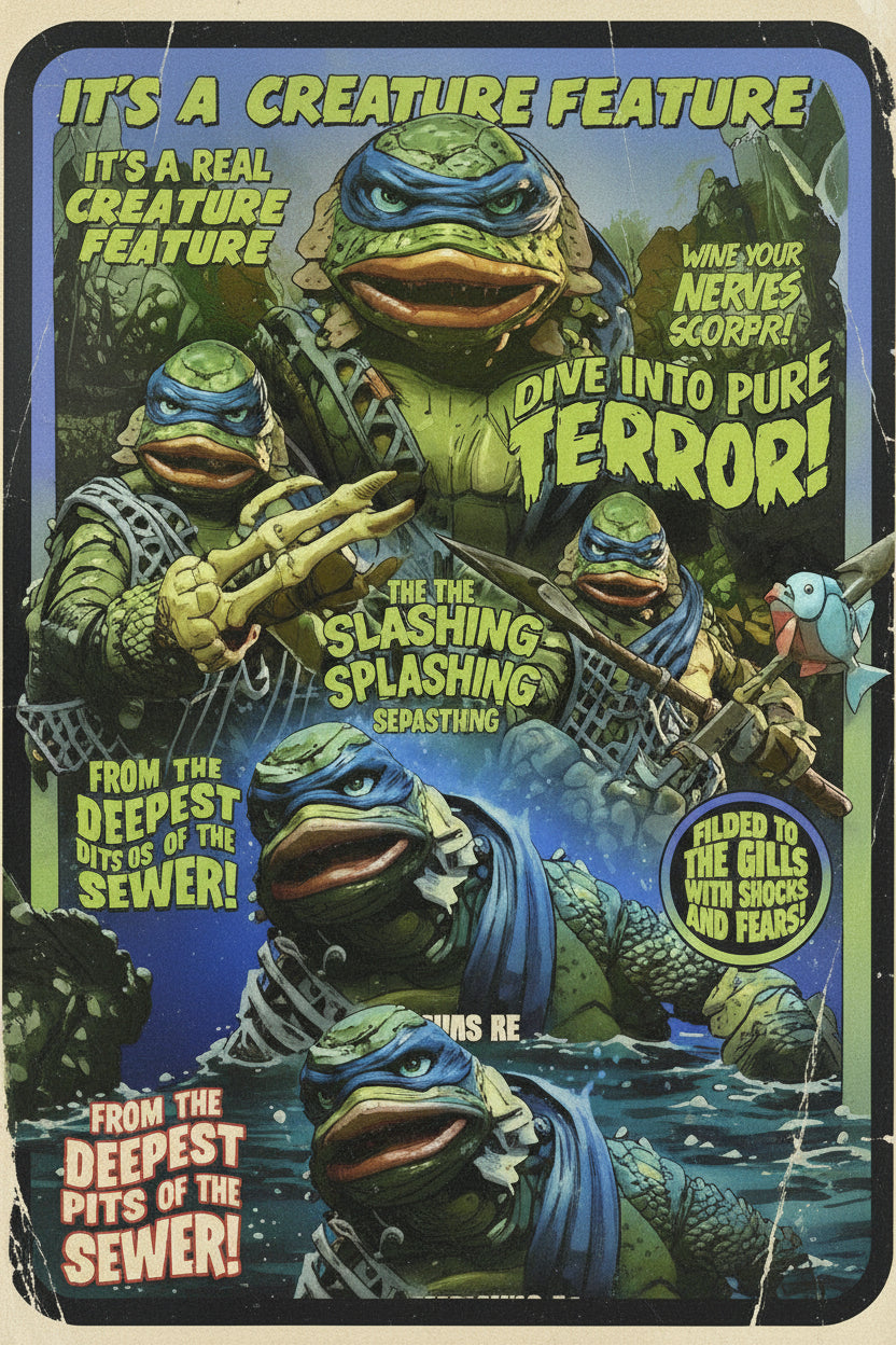 Universal Monsters/Teenage Mutant Ninja Turtles Leonardo as Creature from the Black Lagoon