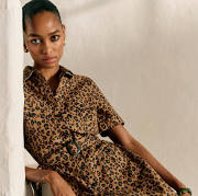 Robe Raquel Imprime Leopard Cafe Dress Women's Size 40