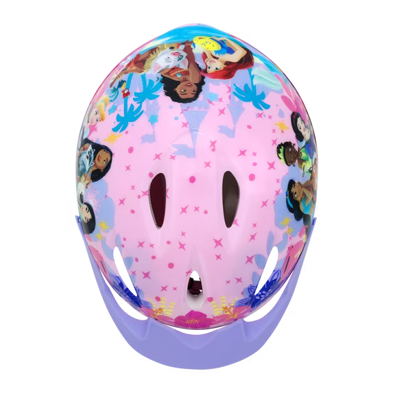 Disney Princess Kids Bike Helmet with Adjustable Fit for Ages 5+