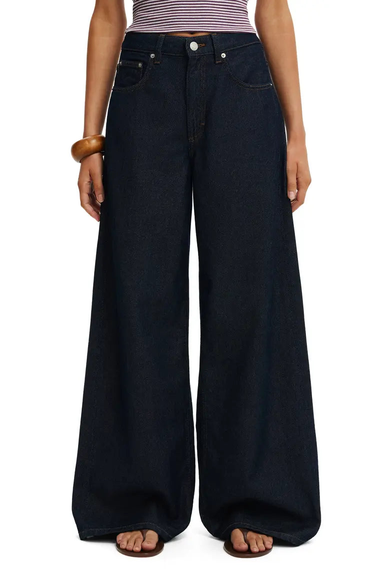 Cotton On Women's High Waist Wide Leg Jeans - Aries Blue - Size 30 (US Size 8)
