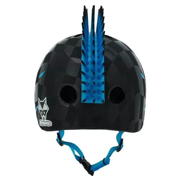 RASKULLZ FLAME HAWK CHILD BIKE HELMET - BLUE/BLACK
