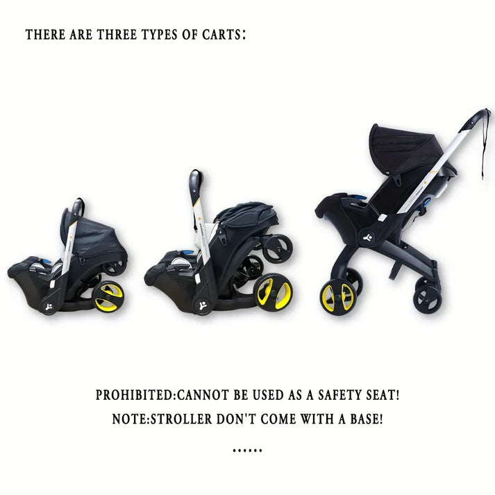 G301 Baby Stroller | Lightweight Foldable Newborn Travel Carrier Stroller | Black