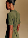 Sezane Robe Raquel  Kaki Women's Size 40