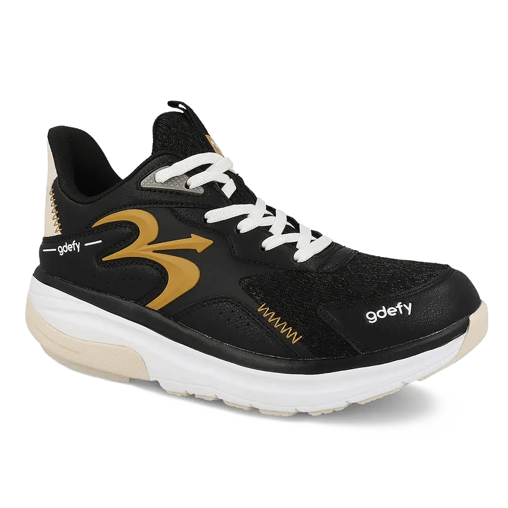 g-defy by Gravity Defyer | Women's Energiya | Black/Gold | Size US 9.5 Medium