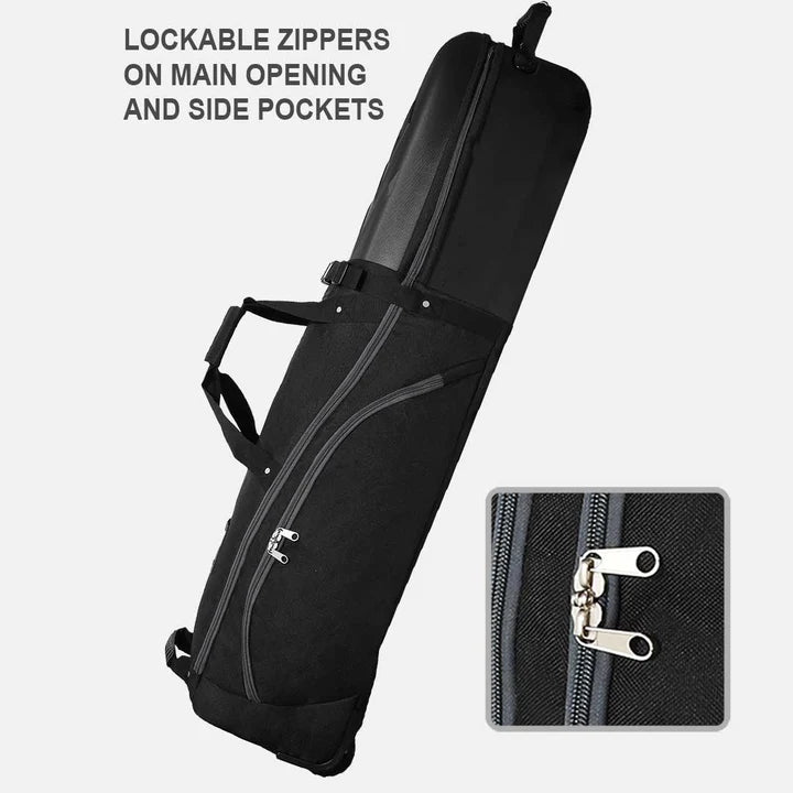 CaddyDaddy Enforcer Golf Travel Bag Crush Resistant Hard Top Protection, Blk/Grey
