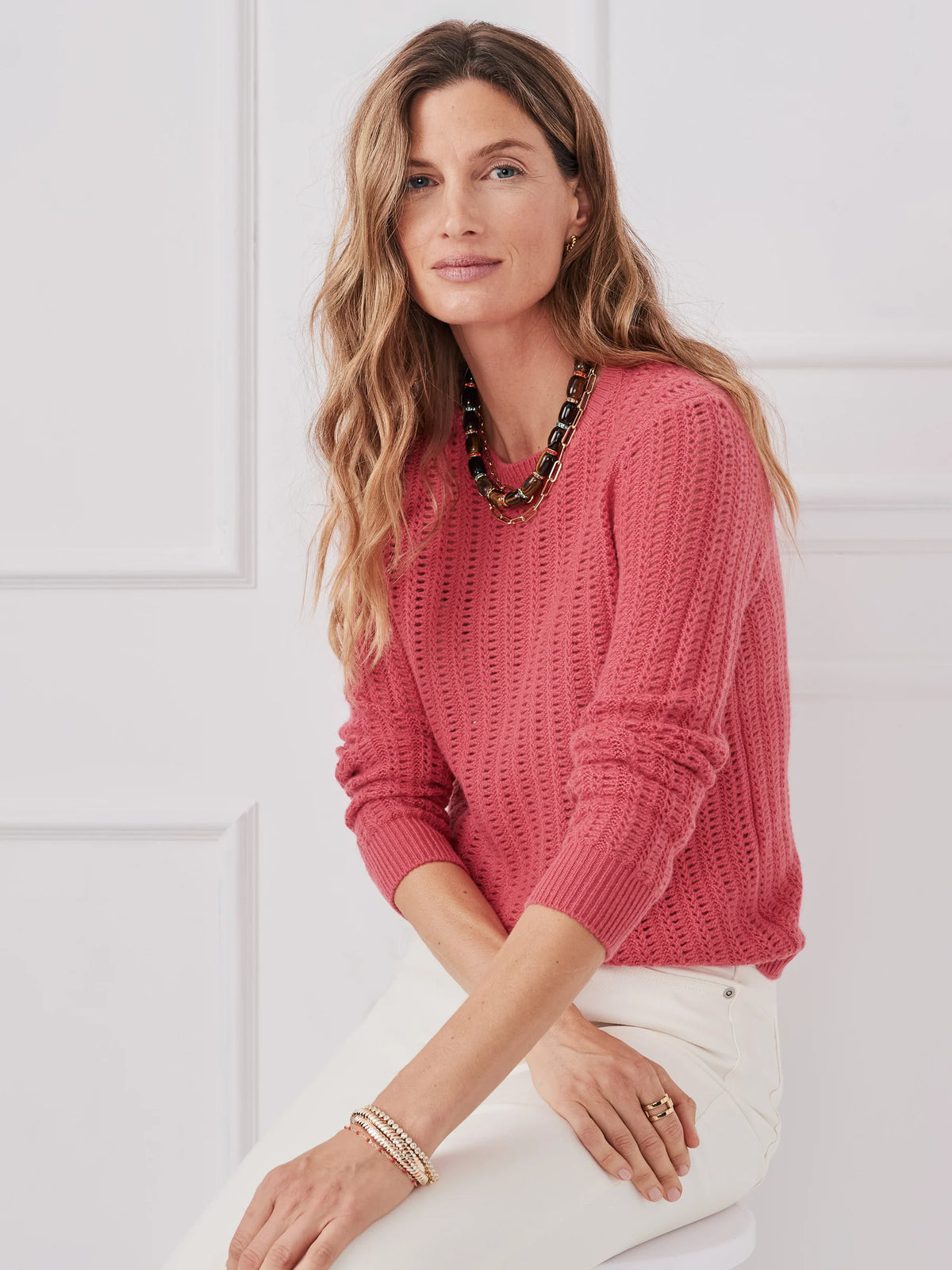 J. McLaughlin Etta Cashmere Sweater Maple Color (Size: M)
