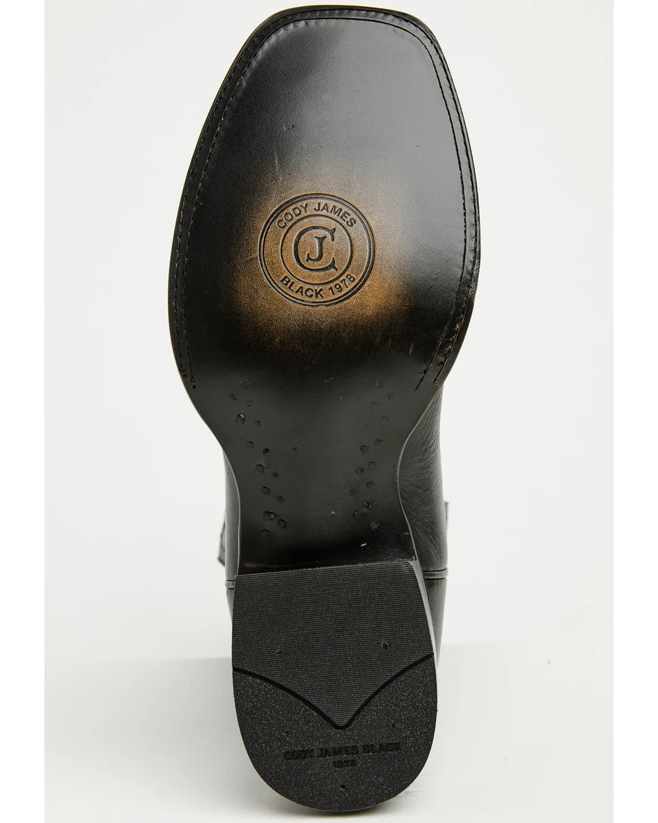 Cody James Black 1978 Hayward Western Boots, Broad Square Toe, Black, 11 D