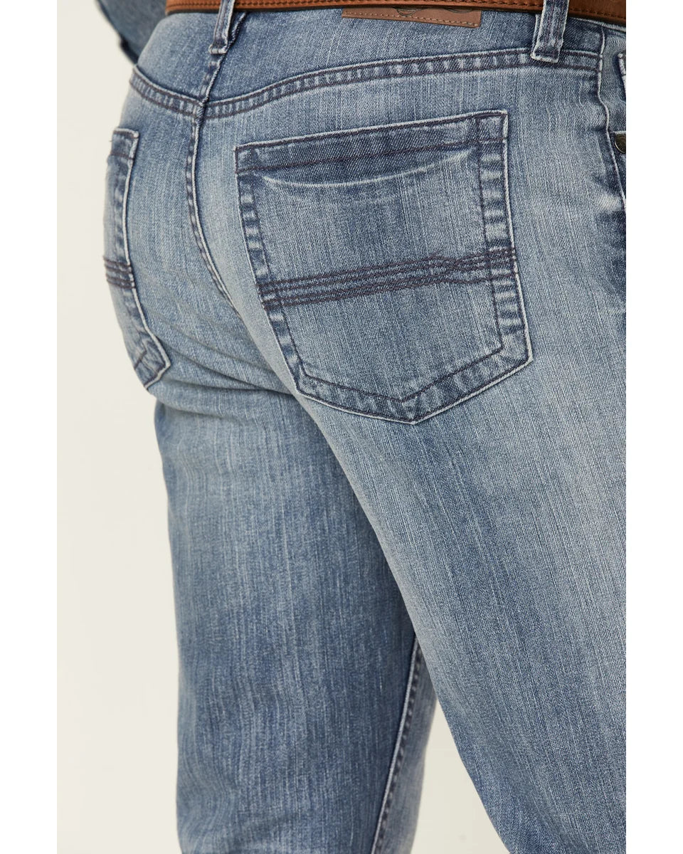 Cody James Men's Buckskin Wash Jackson Slim Straight Stretch Denim Jeans Size 32/32