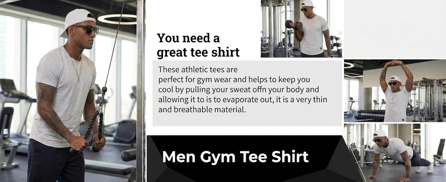 Uni Clau Men's Short Sleeve Cotton Athletic Workout T-shirt - 240/Khaki - Size XL