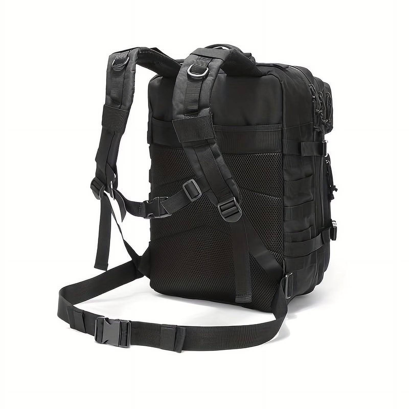 45L Military Tactical Backpack | MOLLE Assault Pack | US Flag Morale Patch Included! | Black