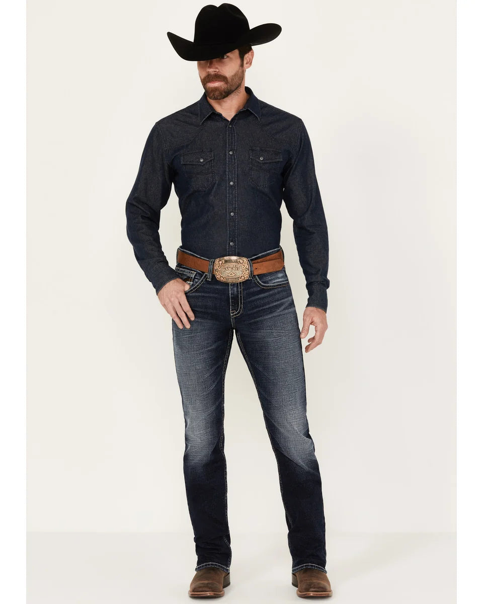 Cody James Men's Moonbeam Wash Jackson Slim Straight Stretch Denim Jeans Size 38/32
