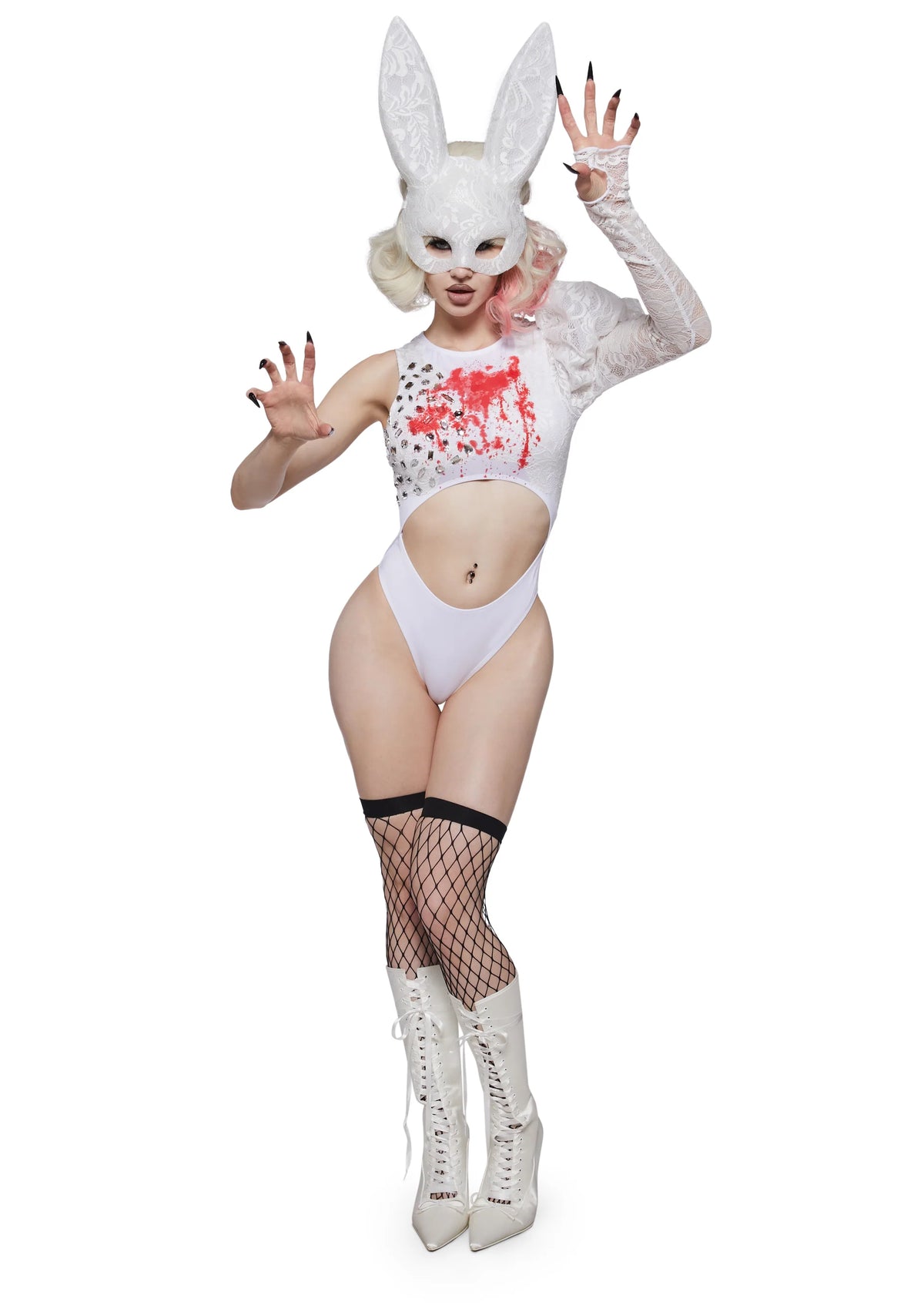 Trickz N' Treatz Paparazzi Pop Star Costume and Wig Set Size Small