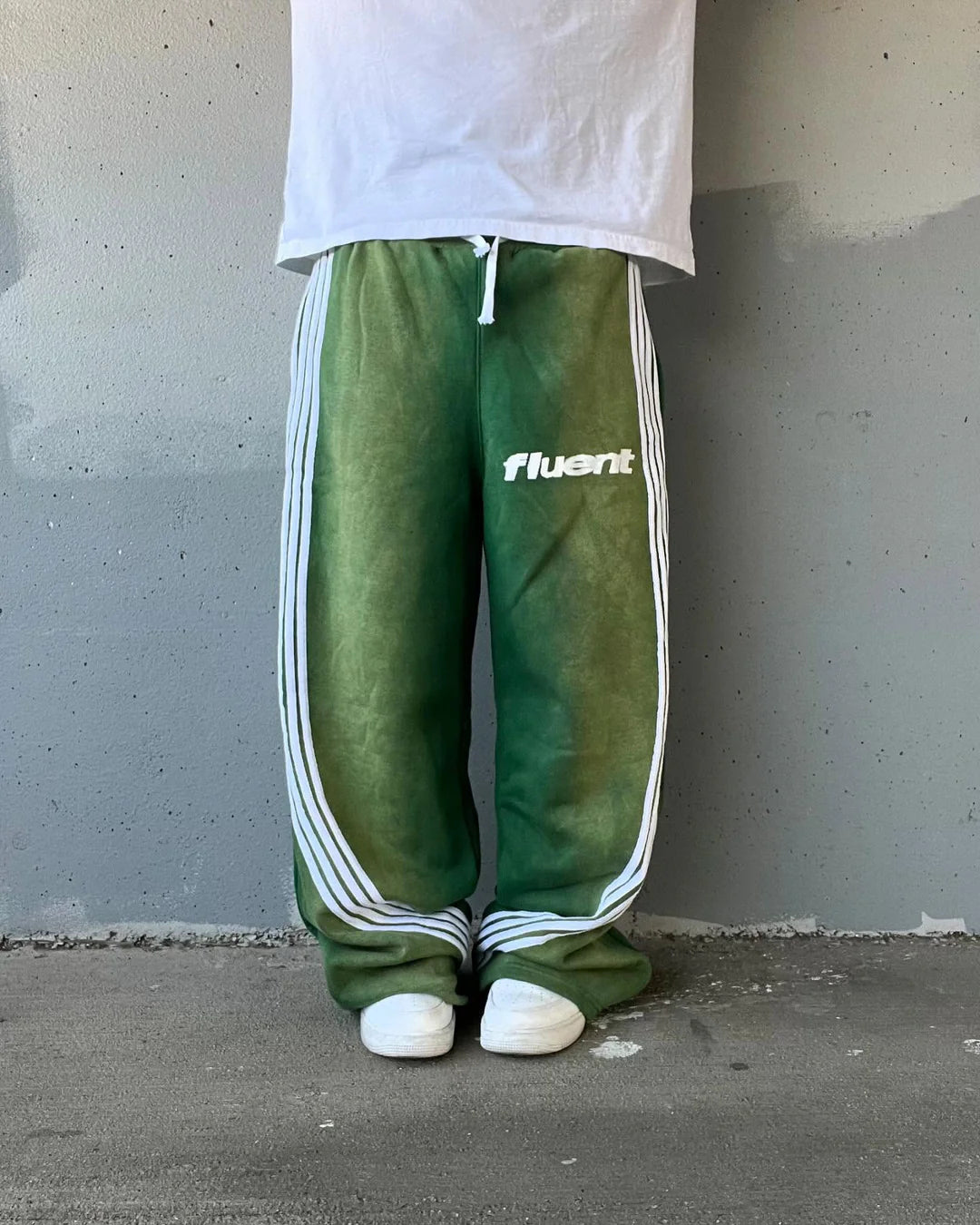 Fluent Green Striped Sweatpants - Men's S