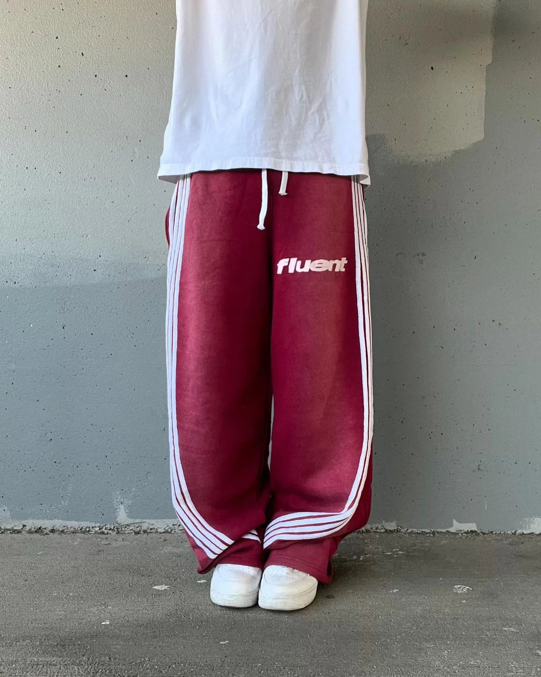 Fluent Red Striped Sweatpants - Men's S