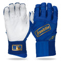 MLB Franklin Sports Infinite Power Strap Batting Gloves, Royal Blue/Gold, Adult XL