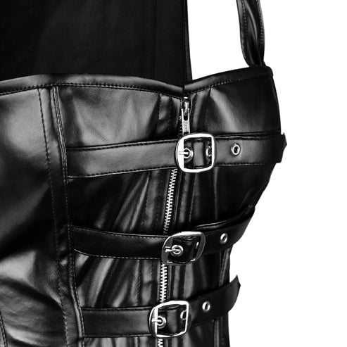 Lara Leather Steampunk Steel Boned Real Leather Over Bust Vest Corset