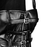 Lara Leather Steampunk Steel Boned Real Leather Over Bust Vest Corset