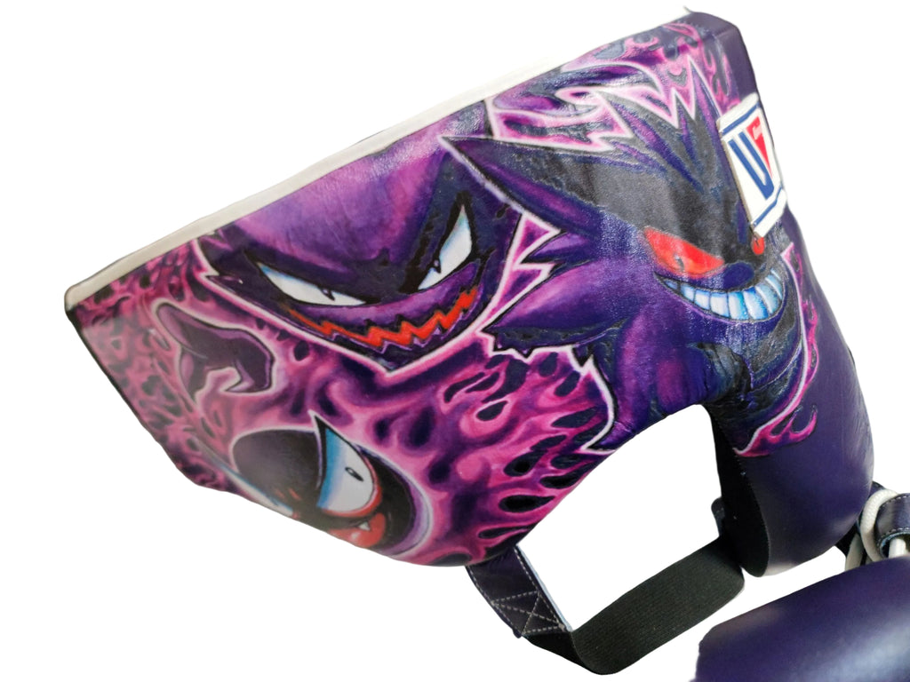 Winning | Gengar Boxing/Sparring Set | Headgear, Groin & Gloves Set | M//M/16oz | Synthetic Leather