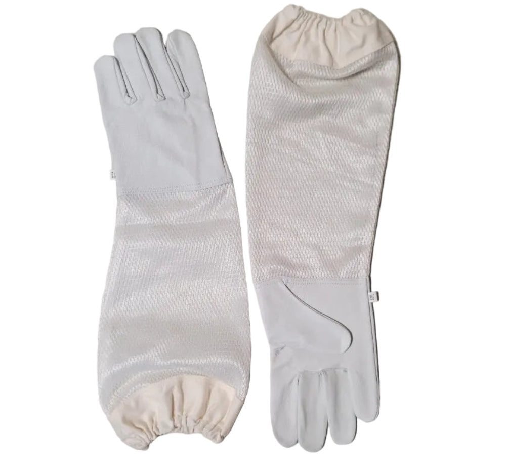 Beekeeper's Suit with Ventilated Round Veil & Fencing Veil and Gloves| Olive Green | XXL