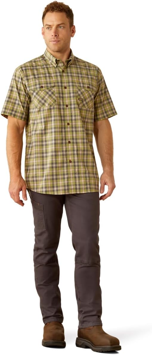 ARIAT Men's Rebar Made Tough Durastretch Work Shirt - Medium