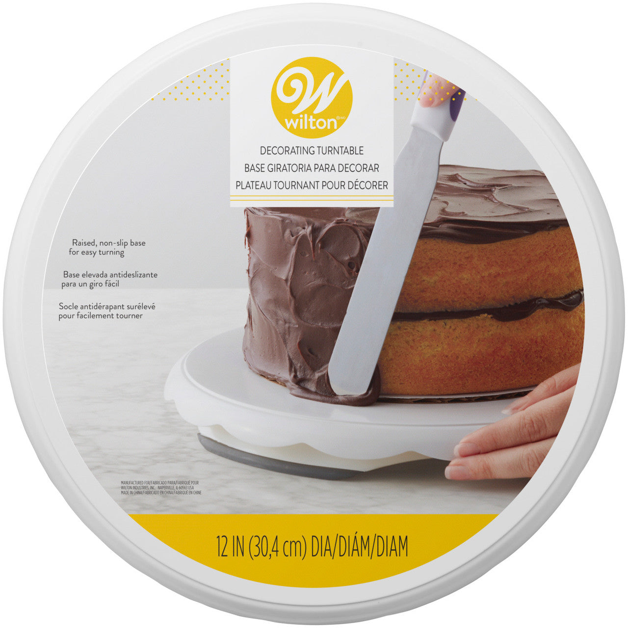 Round Decorating Turntable for Cake Decorating, Plastic, 12 inch