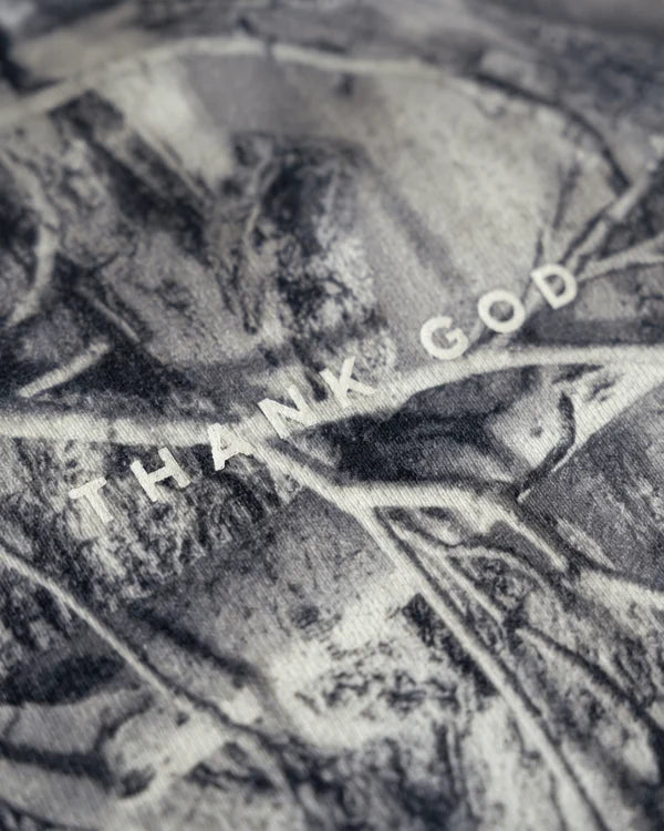Thank God Unisex Pullover Hoodie - Ivory Camo - Large