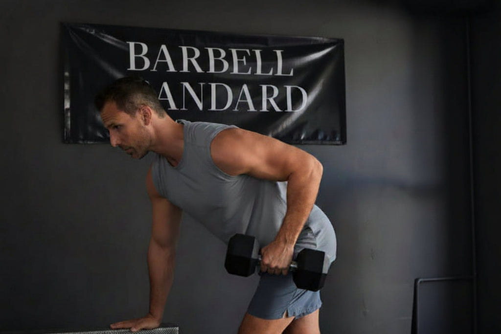 BARBELL STANDARD The Original - Rubber Hex Dumbbell 45lbs - 1pc